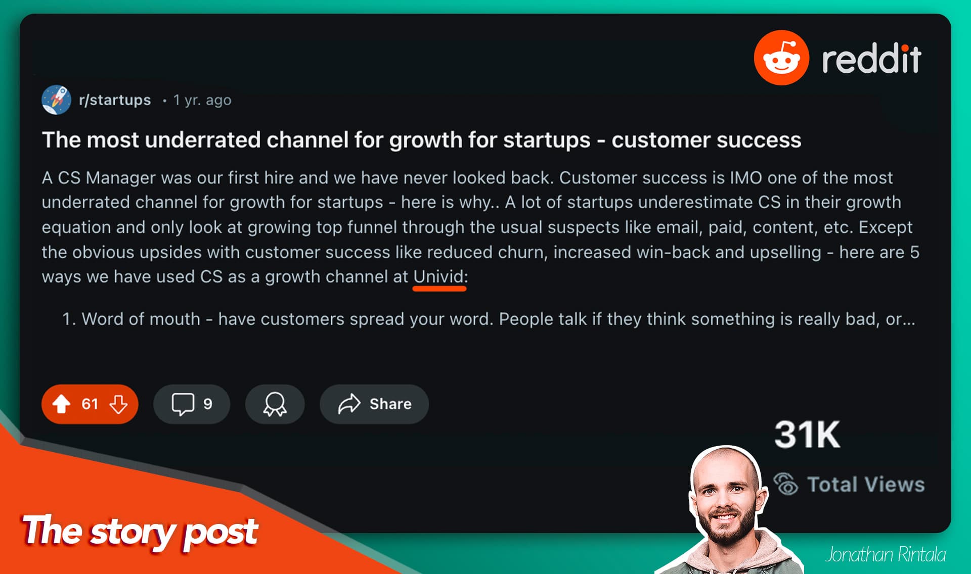 The Story Post: Reddit Growth Hacking for SaaS