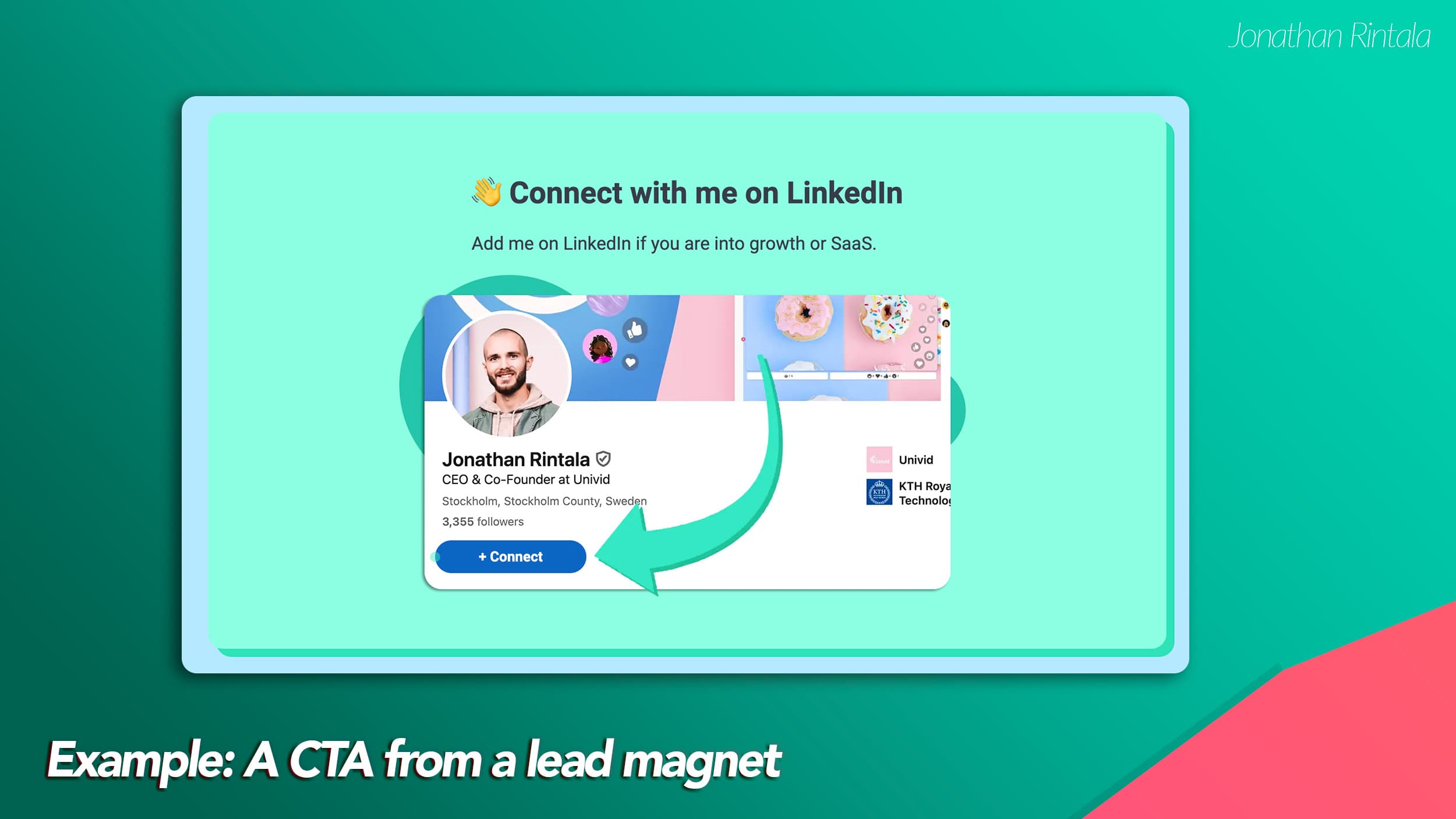 Example of CTA (call to action) from lead magnet