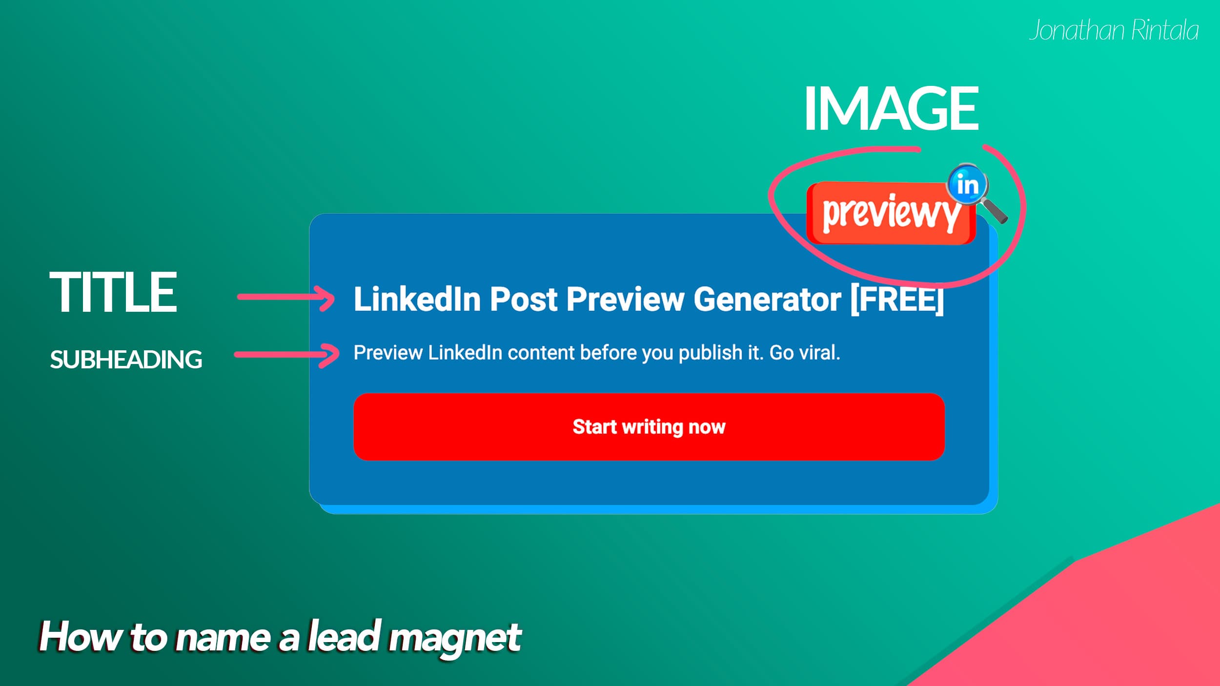 Naming a lead magnet - Example Naming a lead magnet - Example