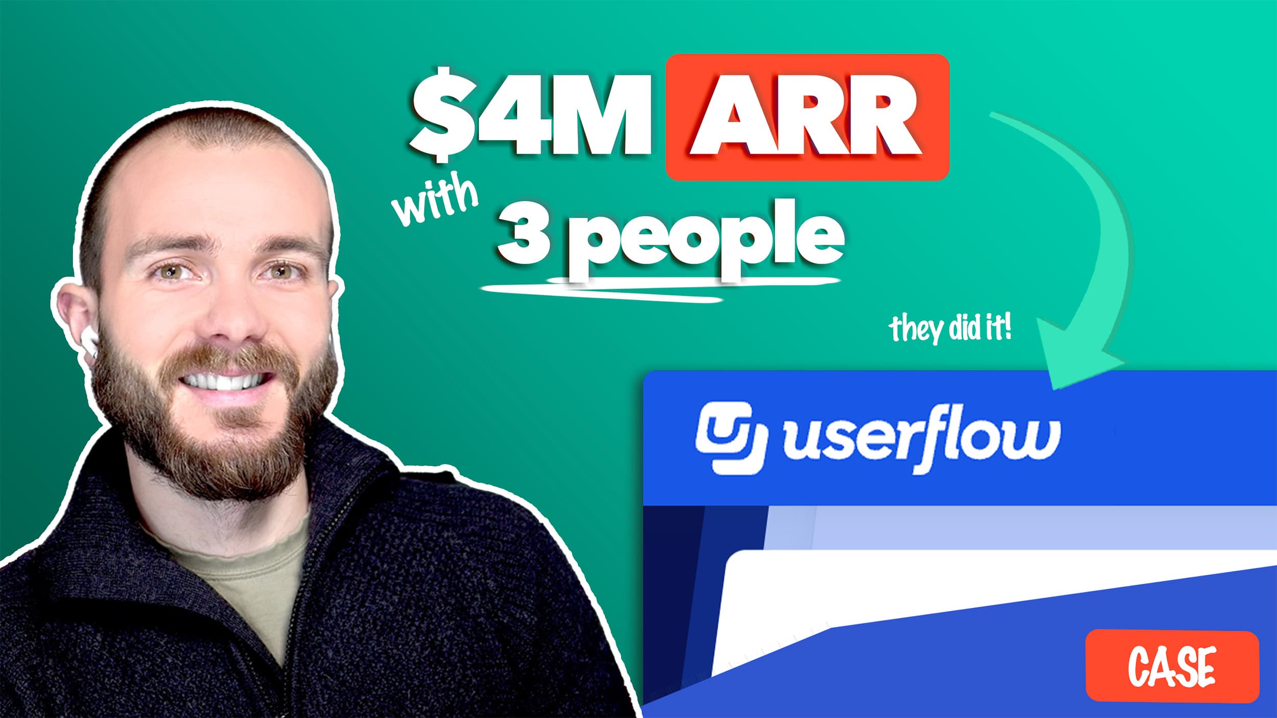 Massive team and dollars of VC funding - is that really how you measure startup success? Many founders are chasing the unicorn dream, ie. the media's view of a ideal startup. In this reality, Userflow stands out. Userflow is a B2B SaaS that bootstrapped their way to $4M ARR. And did so with a team of only 3 people. Here is their story - featuring automation and product-led growth (PLG).