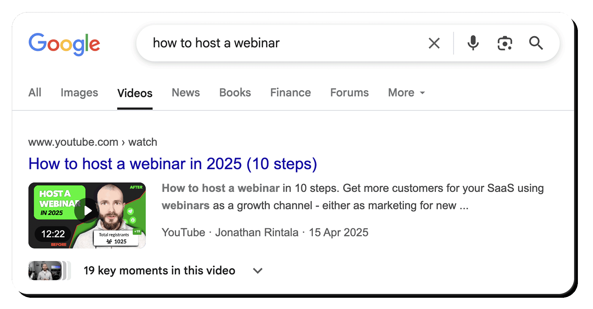 Startup marketing - Youtube video in organic search Startup marketing - Youtube video in organic search
