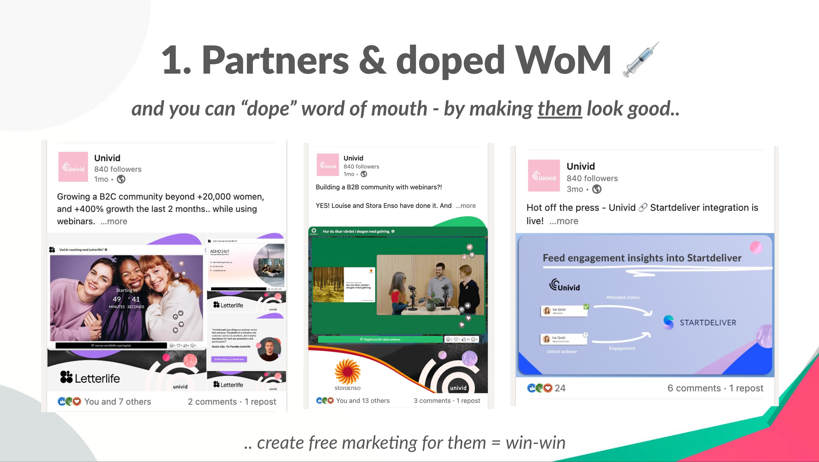 Boost partners and WoM to grow your startup - Growth hacking Boost partners and WoM to grow your startup - Growth hacking
