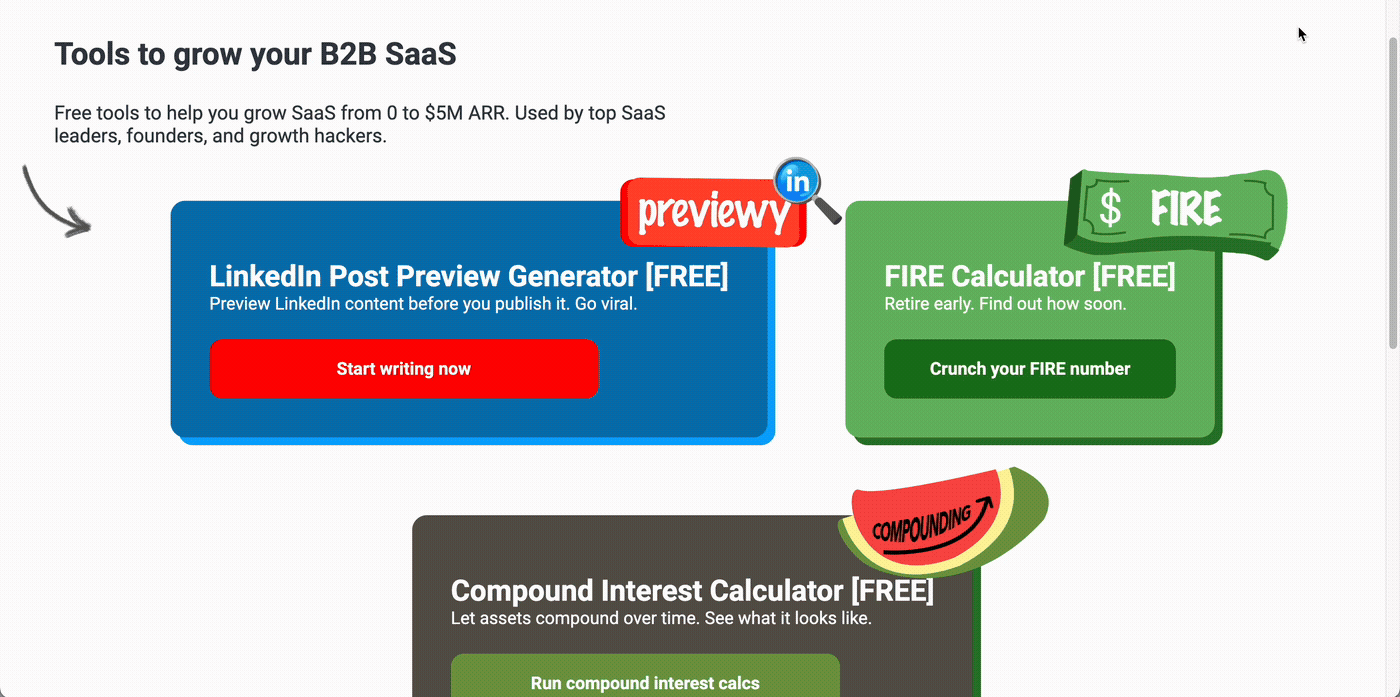 Free tools examples - Lead magnets for SaaS Free tools examples - Lead magnets for SaaS