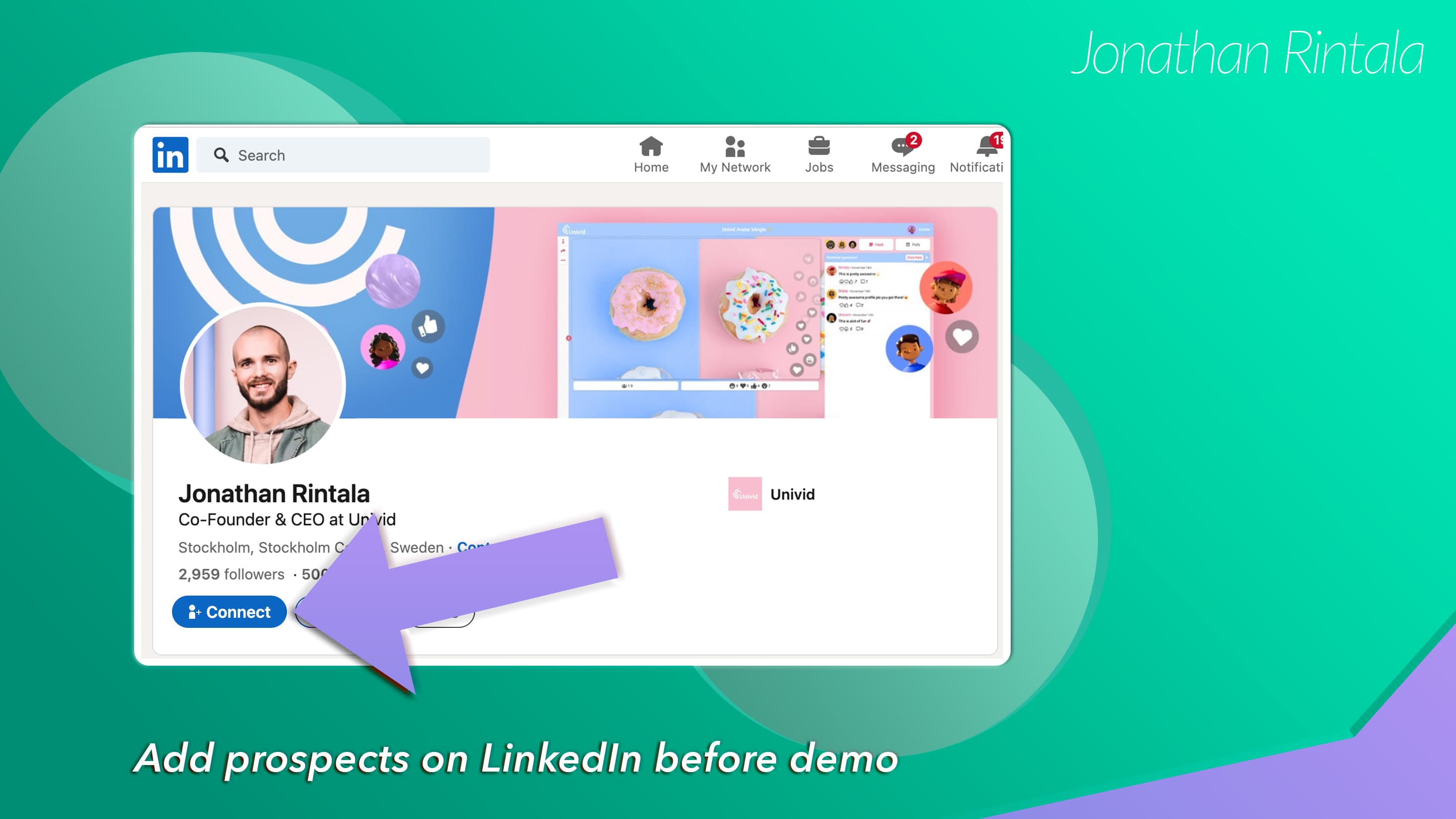 Add B2B SaaS prospects on LinkedIn before demo Add B2B SaaS prospects on LinkedIn before demo