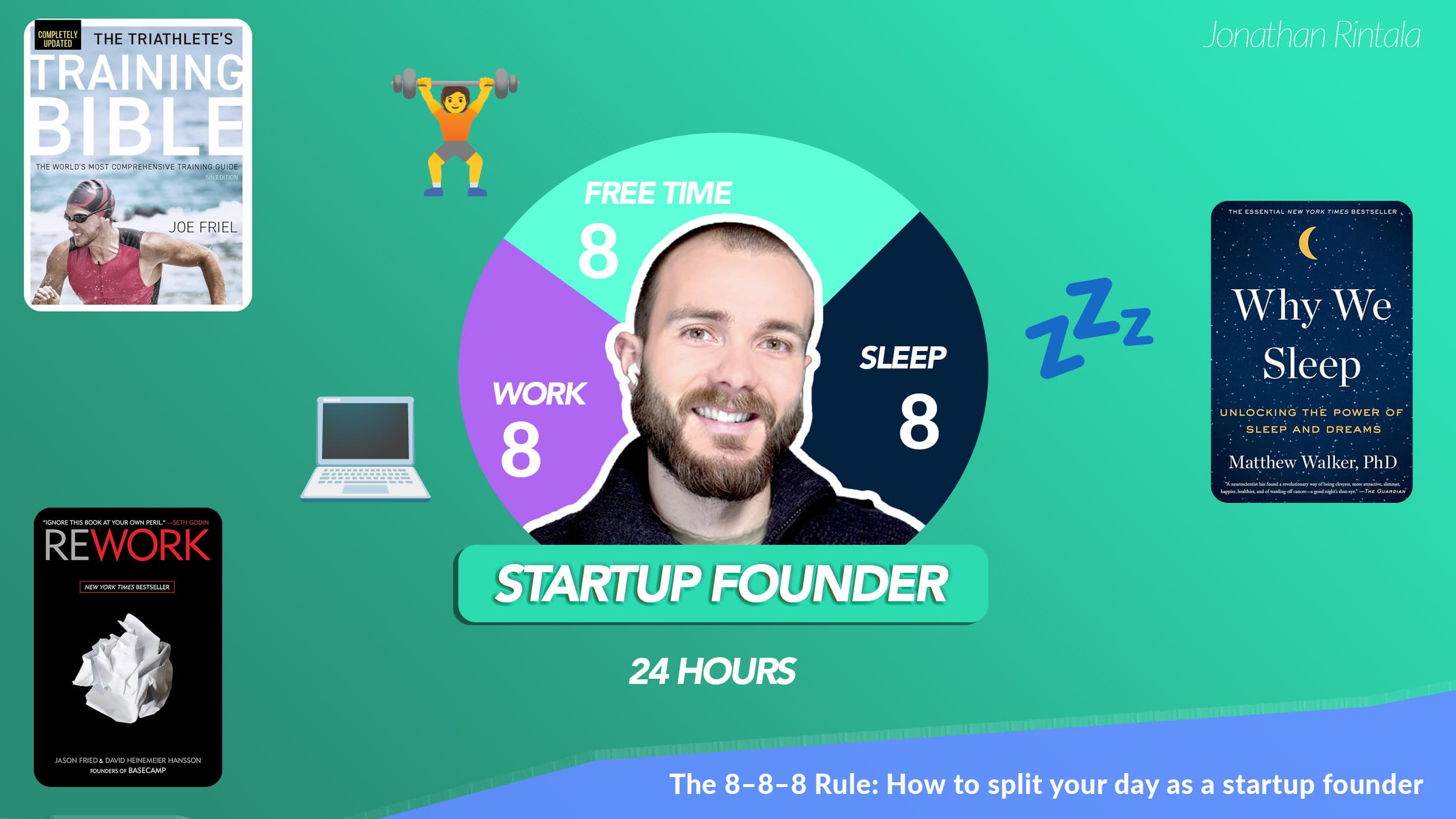 Work-life balance as a startup founder: The 8-8-8 Rule Work-life balance as a startup founder: The 8-8-8 Rule