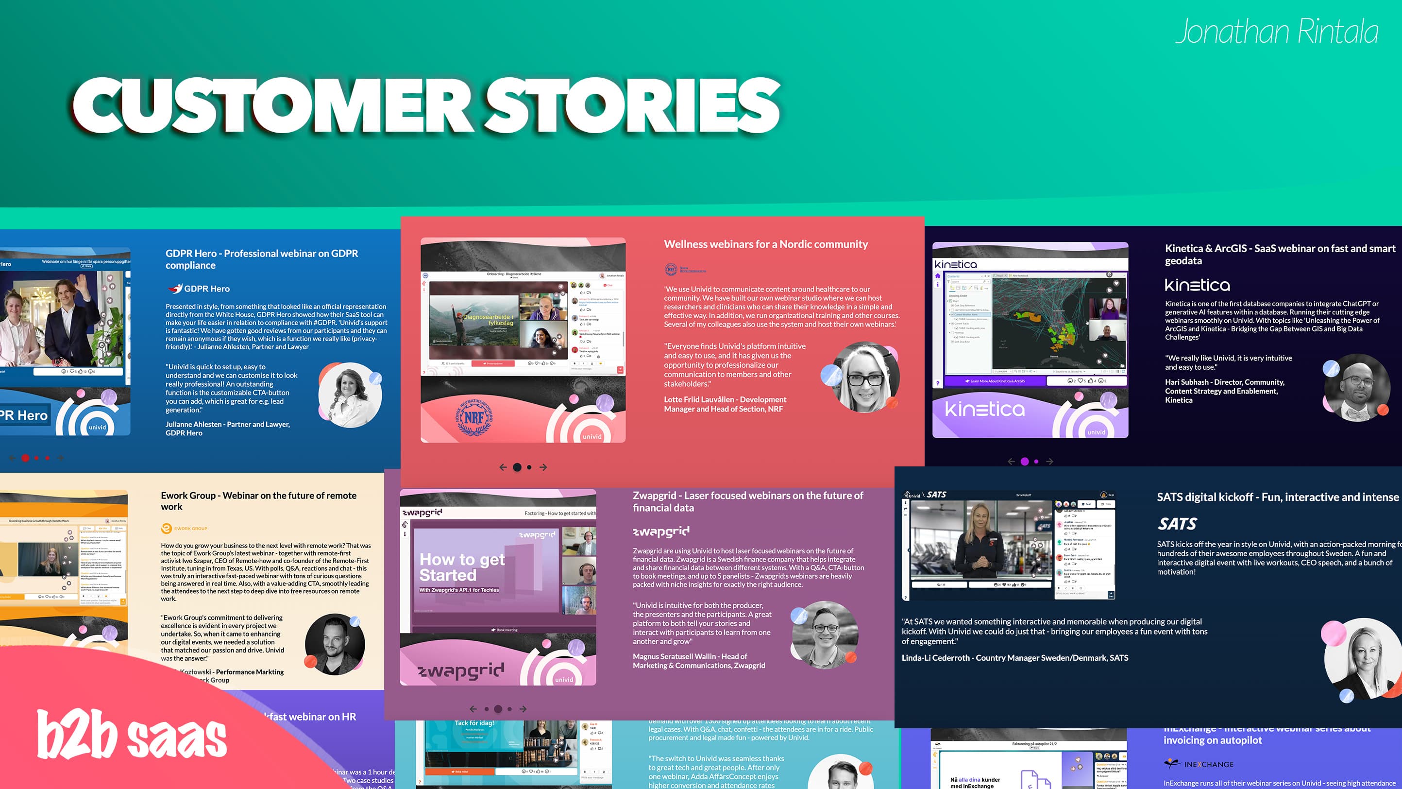Customers stories in B2B SaaS Customers stories in B2B SaaS