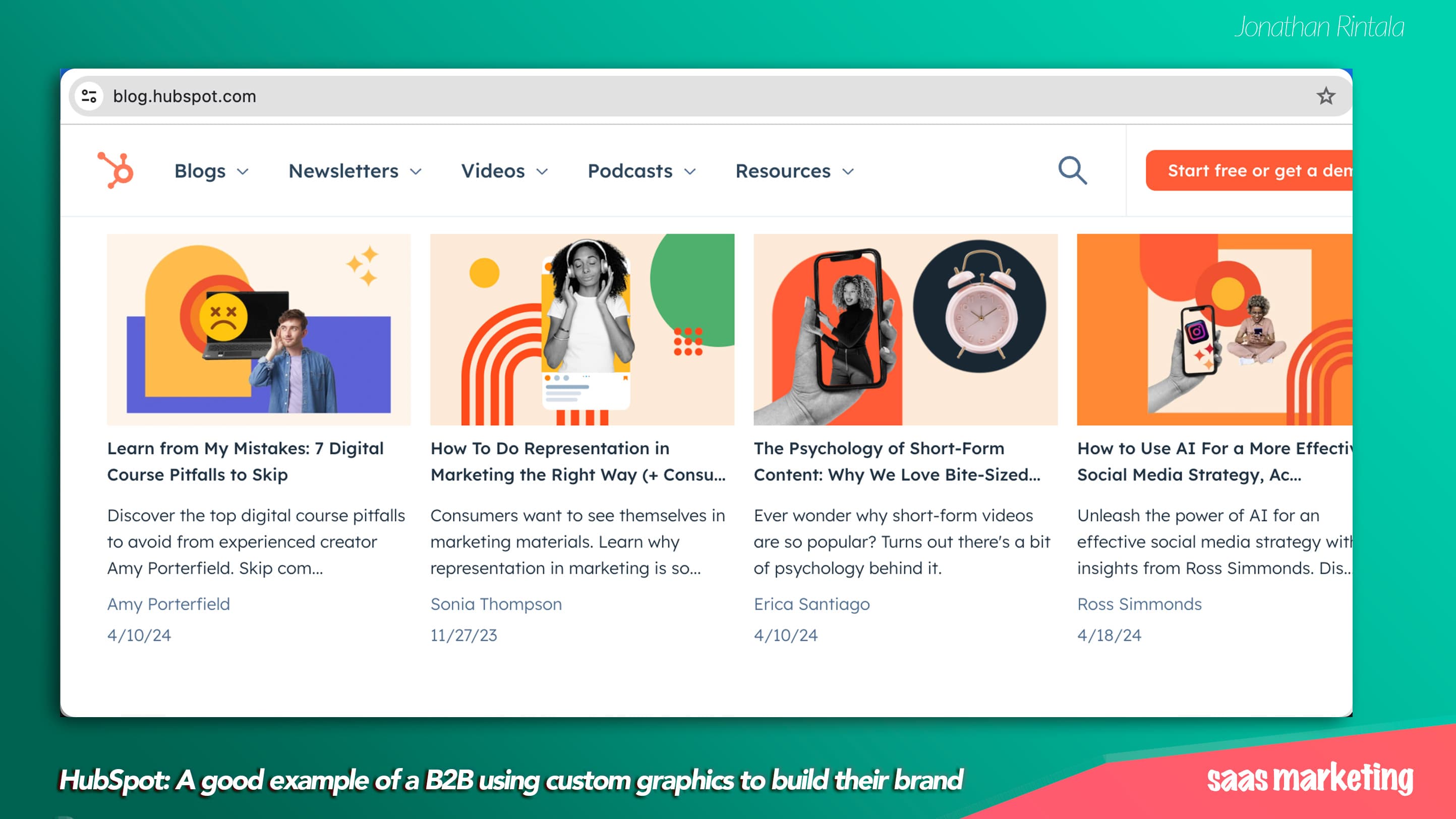 HubSpot is a good B2B SaaS example of how to run authentic content marketing HubSpot is a good B2B SaaS example of how to run authentic content marketing