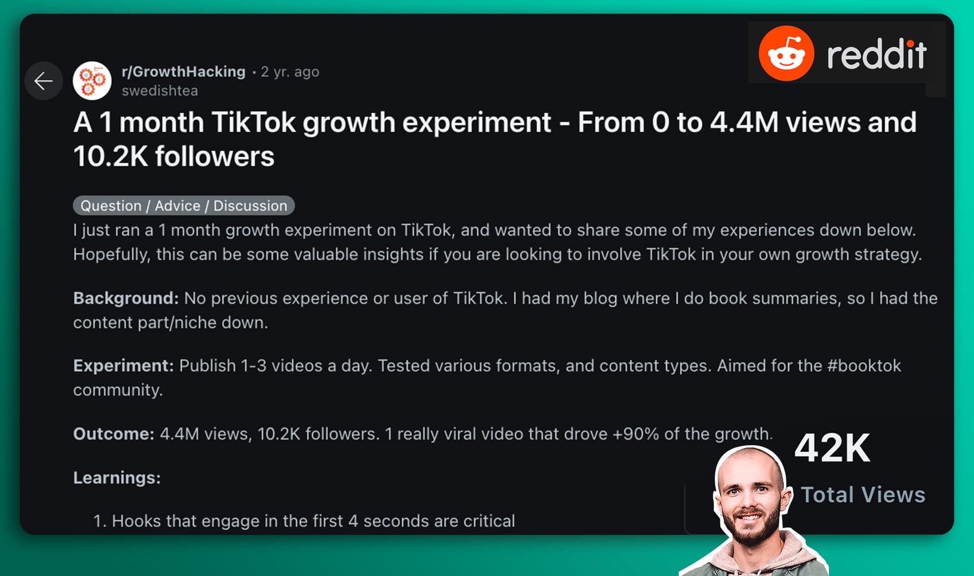 "The Guide" - Reddit post example - B2B SaaS Growth "The Guide" - Reddit post example - B2B SaaS Growth