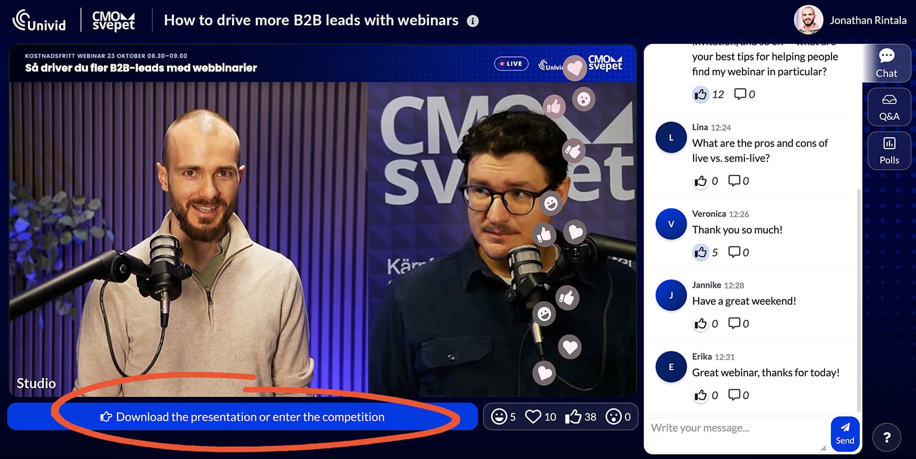 Live webinar call to action from our webinar Live webinar call to action from our webinar
