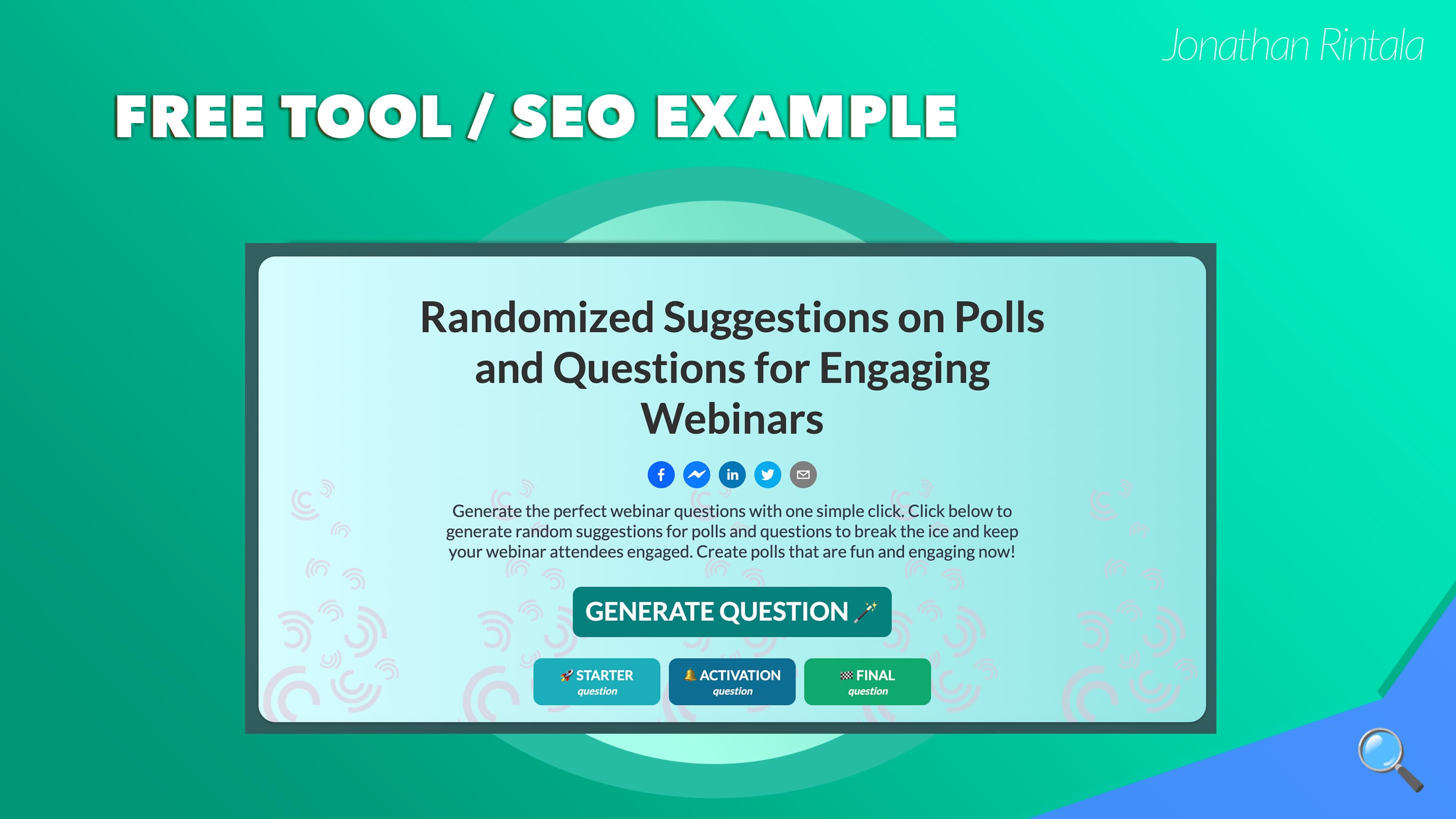 Using free tools as a SEO magnet - Example of polls generator Using free tools as a SEO magnet - Example of polls generator