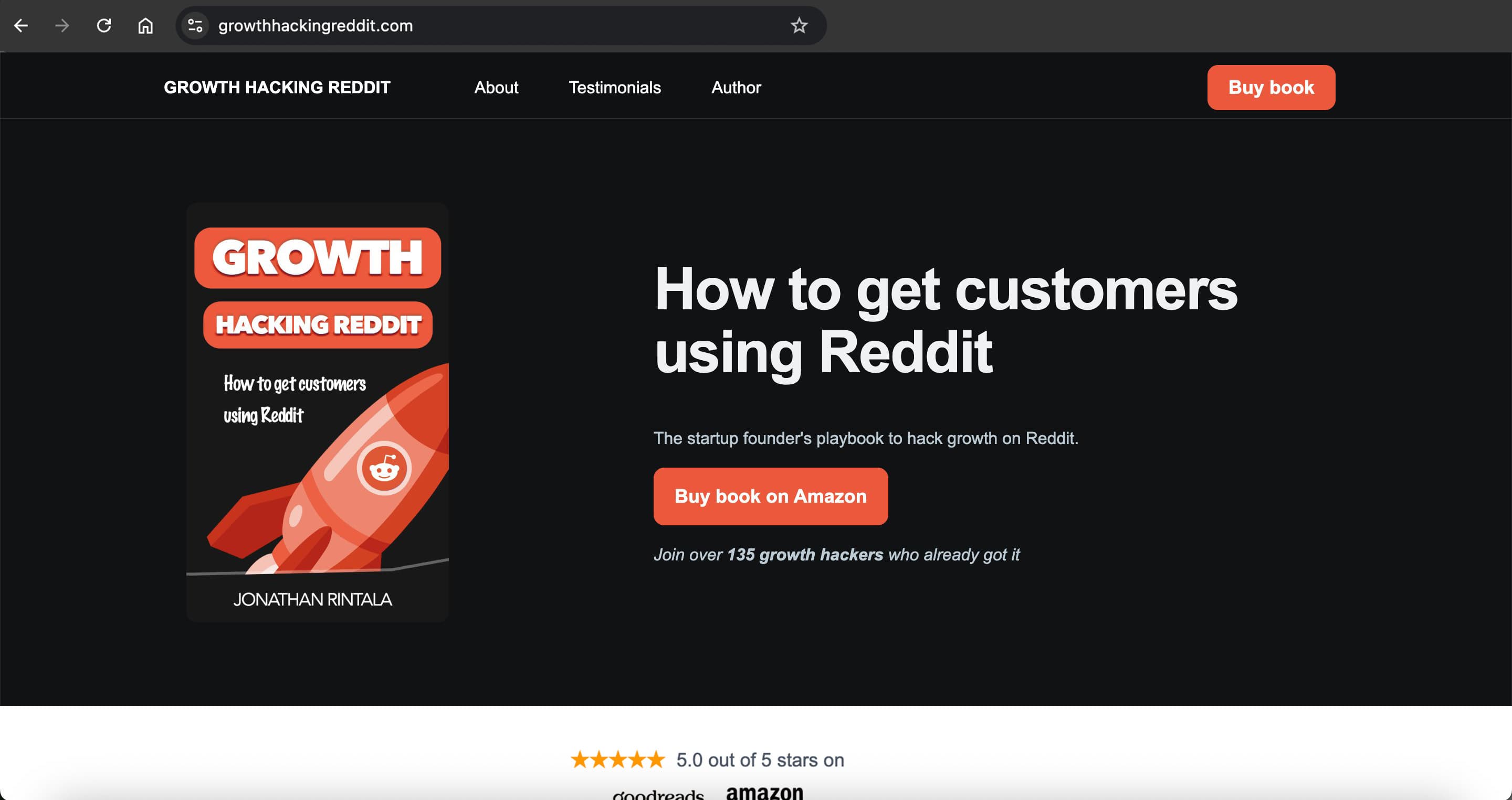 Book landing page - Marketing a book Book landing page - Marketing a book