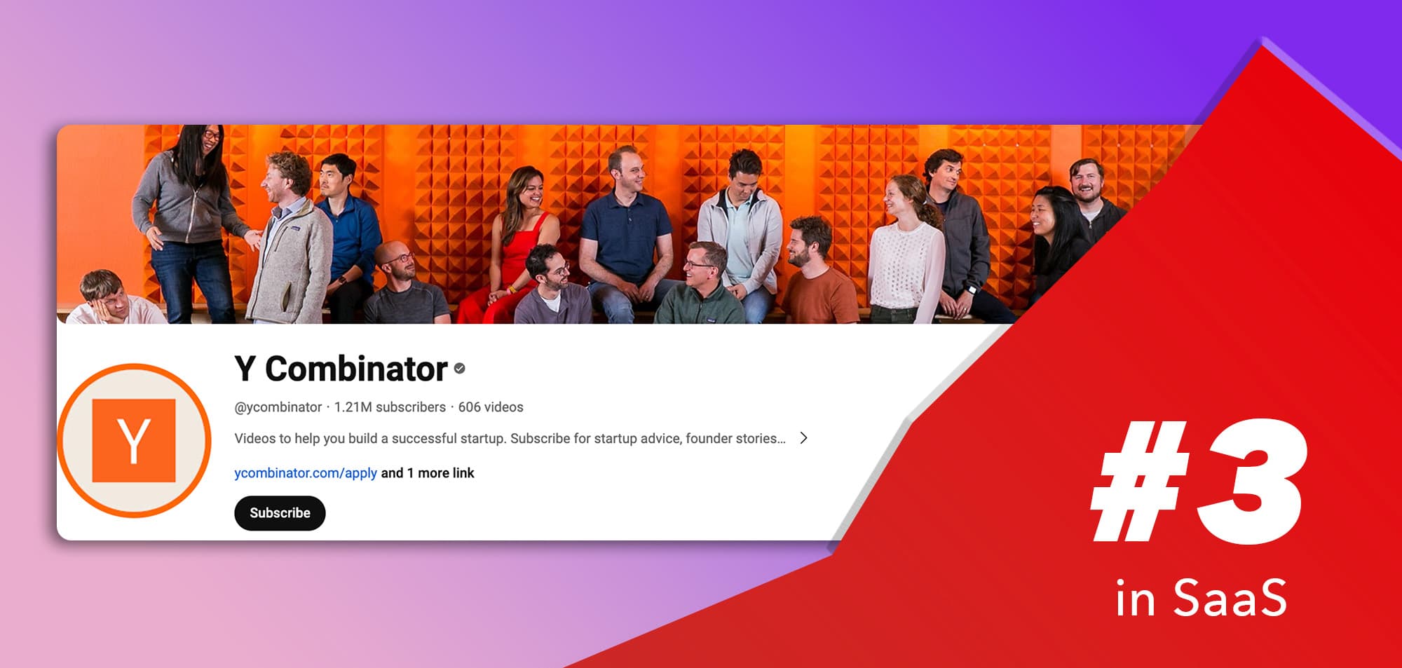 Y Combinator - Top Youtube Channel in SaaS Y Combinator - #1 Academy for Startup Founders Worldwide