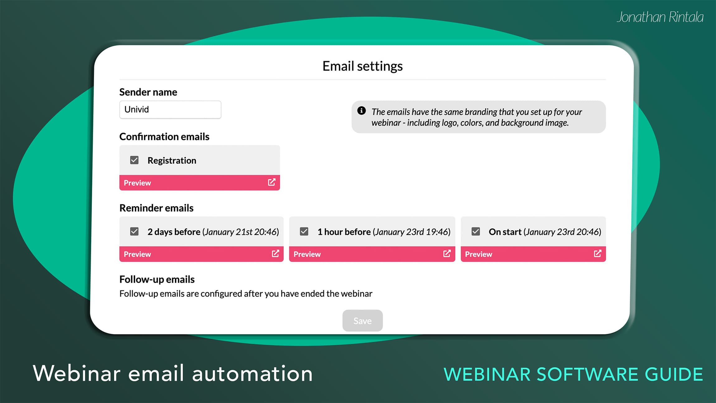 Webinar email automation Webinar email automation